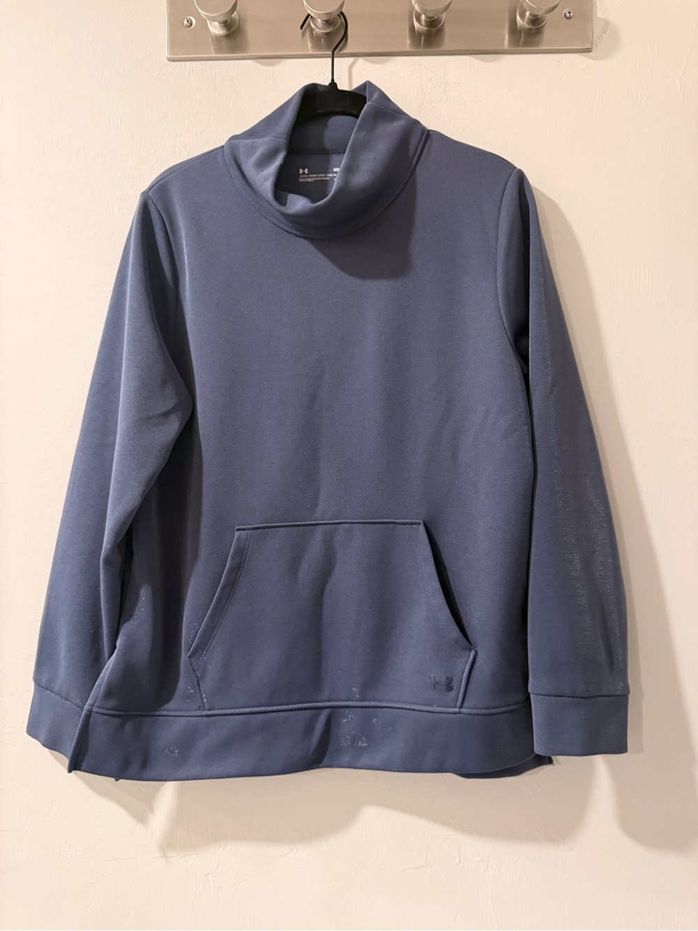 Under Armour ColdGear Women’s Medium Blue Shimmer Cowl Neck Pullover